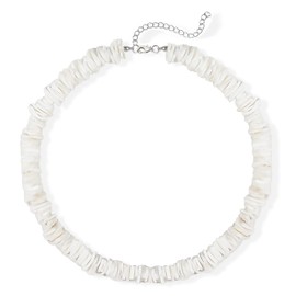 Men Seashell Necklace for Women White Puka Shell Necklace Beach Necklace for Men Women Summer Beaded Puka Necklaces for Women Gift for Him Her