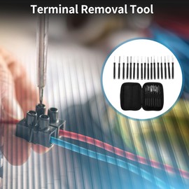 TUCKBOLD Car Truck Motorcycle Boat Terminal Removal Tool Assortment Kit Wire Connector Terminal Pin Extractor Kit Black 72 Pcs