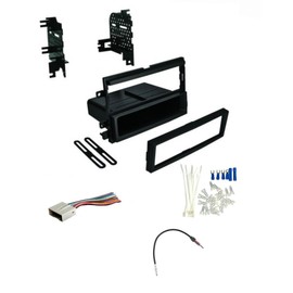 Single DIN Car Stereo Radio Install Dash Kit, Wire Harness, Antenna Adapter, and Install Parts Made for 2009 2010 2011 2012 2013 2014 Ford F-150 XL Base Model only