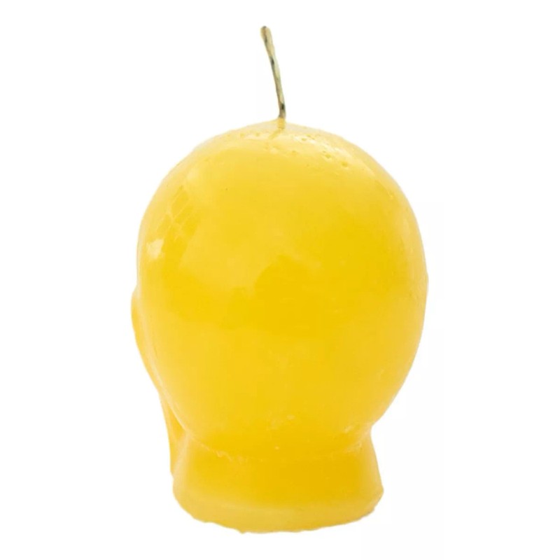 CEB Veladora De Cráneo Grande Amarillo