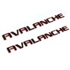 Yoaoo 2Pack OEM Avalanche Nameplate 3D Redline Letter Emblem Badge