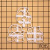 Set of 3 Rebel Skulls Cookie Cutters, 3 pieces -