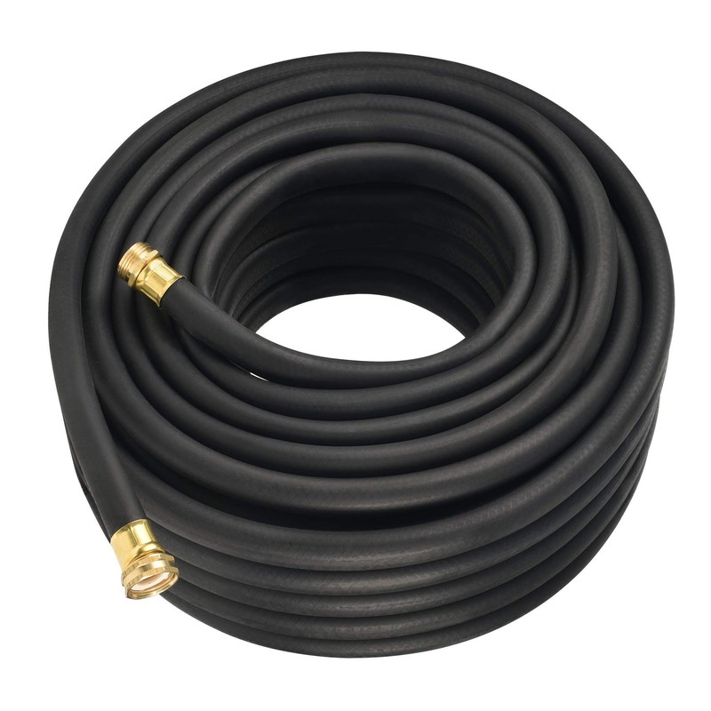 Flexon 1/2" x 50-Ft Premium Rubber Garden Hose – Heavy-Duty,