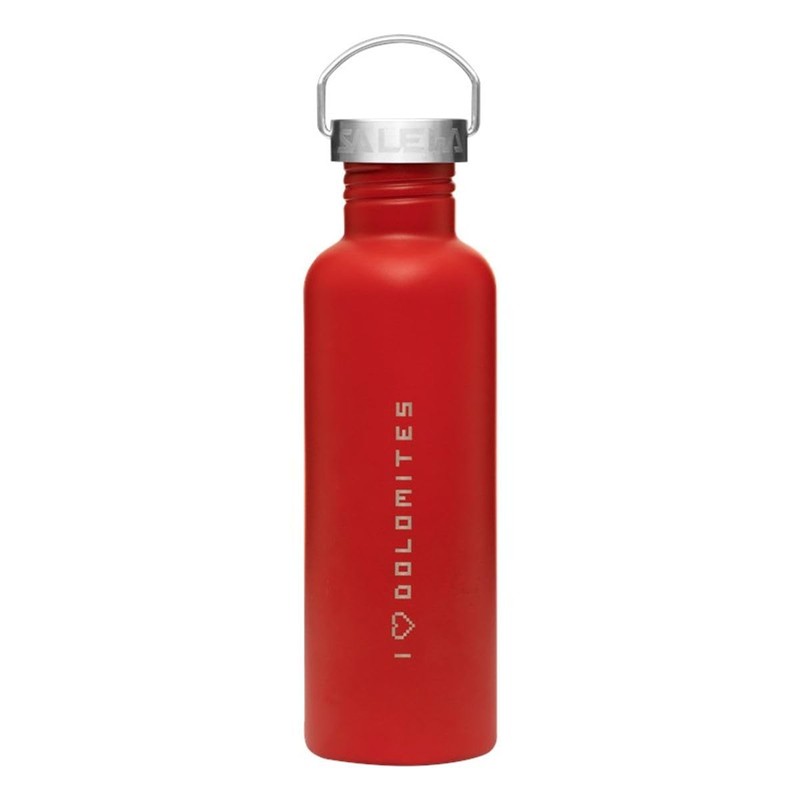 Salewa Aurino Stainless Steel 1.0 L Bottle, Flame/Dolomites, Plain
