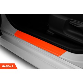 Luxshield Car Door Sill Protector for Mazda 2 4 (IV) XP21 I 2022-2024 - Protective Film Car Door Accessories Trim Paint Protection Film Transparent