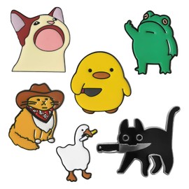 Bulk Enamel Pins Set with Cute Cartoon and Ideal for Decorating Backpacks and Clothing-A mixed set of 6 pcs 1
