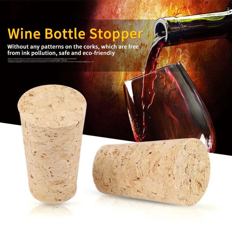 10 Piezas De Corcho Corcho Cónico Vino De Madera/Tapón De