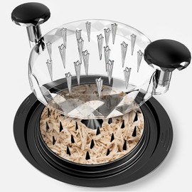 Chicken Shredder, 11" Large Chicken Breast Shredding Tool Twist with Non-Skid Base, Meat Shredder Machine, Ergonomic Handle, Heat Resistant, BPA Free, Suitable for Pulled Pork Beef Chicken, Black