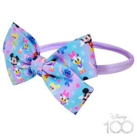 LUV HER Adorable Baby Headband Bows - Soft Elastic Hair Accessories for Girls, Printed Colorful Headbands