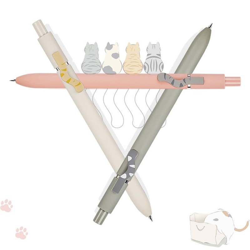 4 Pcs Gel Pens, Cute Ink Pen Fine Point Smooth
