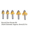 5 Pcs Round Over Router Bit 8mm Shank Carbide Corner