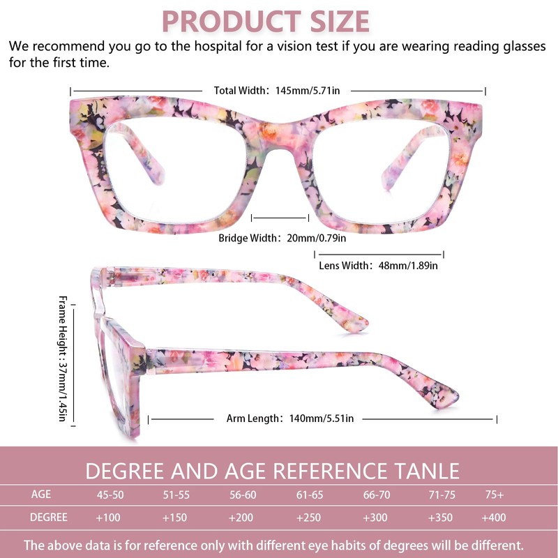 SIGVAN 6 Pack Oprah Style Reading Glasses Blue Light Blocking