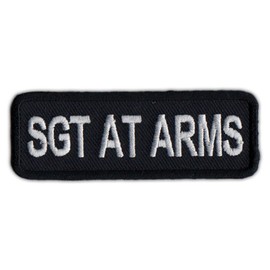 Crazy Novelty Guy Motorcycle Biker Jacket or Vest Patch - Sgt At Arms (Sergeant) - Member Rank, Position, Status Patch
