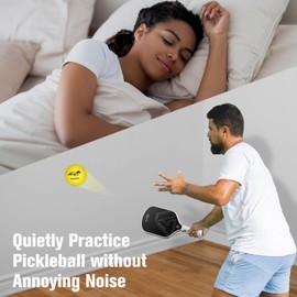 Amoswiz Silent Pickleball Balls, 6 Pack of Quiet Foam Pickleball Balls for Indoor & Outdoor Pickleball Practice, Noise Reducing Soft Pickleball Practice Balls with Mesh Bag, for All Ground Surfaces