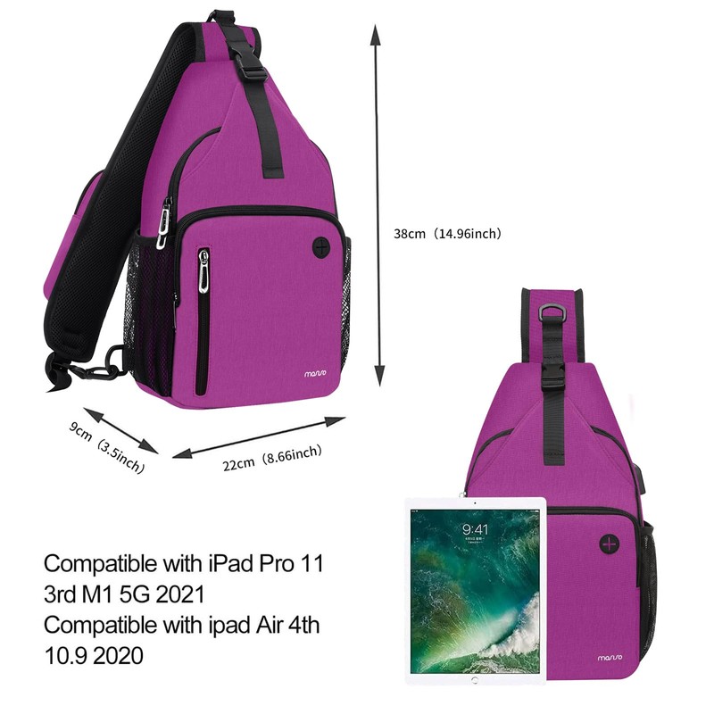 [MOSISO] ボディバッグ 斜めがけ ワンショルダー 軽量 撥水 胸バッグ 旅行 ハイキングデイパック チェスト