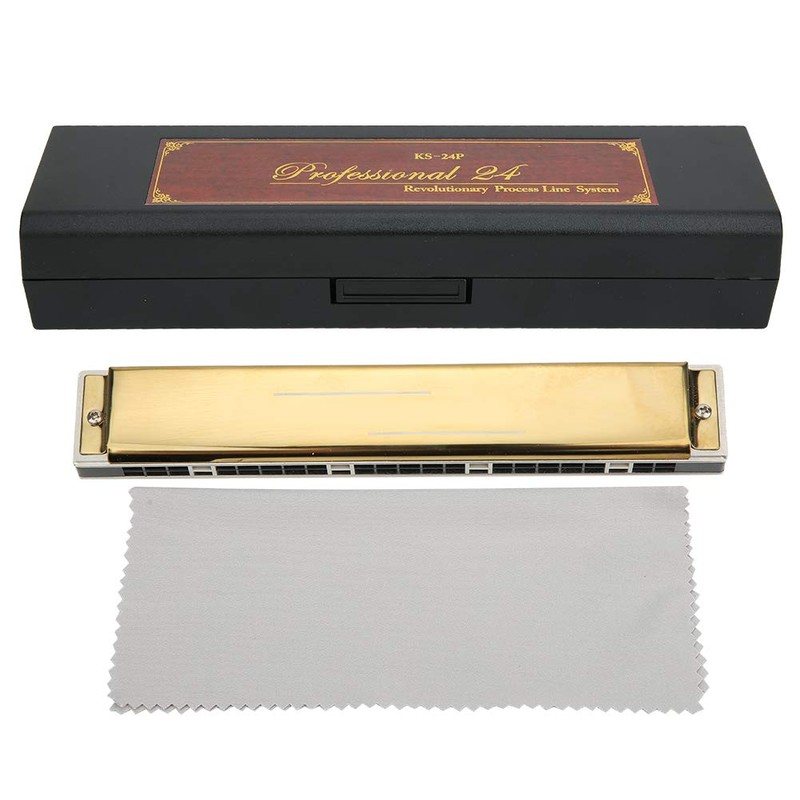 24 Hole Tremolo Harmonica, Professional Tremolo Harmonica Harp Wind Musical