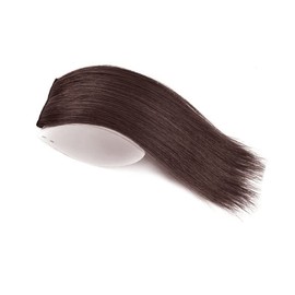 2 PCS Thick Hairpieces Clip in Hair Extensions Synthetic Invisible Seamless Hair Pads Adding Extra Hair Volume for Thinning Hair Women Darkest Brown Mix with Dark Auburn Brown