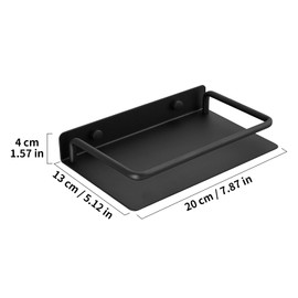 Floating Shelves for Wall with Guardrail, 8 Inch Metal Wall Mounted Storage Shelves, Modern Space-Saving Bathroom Over Toilet Shelves Decor for Living Room, Bedroom, Kitchen & Office
