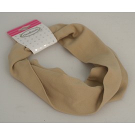Mia Super Soft Stretchy Cloth Headband Made In Italy-The Softest Material! Solid Beige Color-Approximately 4" Wide-One Size Fits All! (1 piece per package)