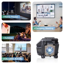 SORNEICDR EL-PLP67 Replacement Projector Lamp Bulb Compatible with Epson ex5210 ex7210 ex3210 ex3212 vs210 vs220 s11 x12 x15 eb-s02 eb-w12 PowerLite Home Cinema 500 707 710hd 750hd, with Housing