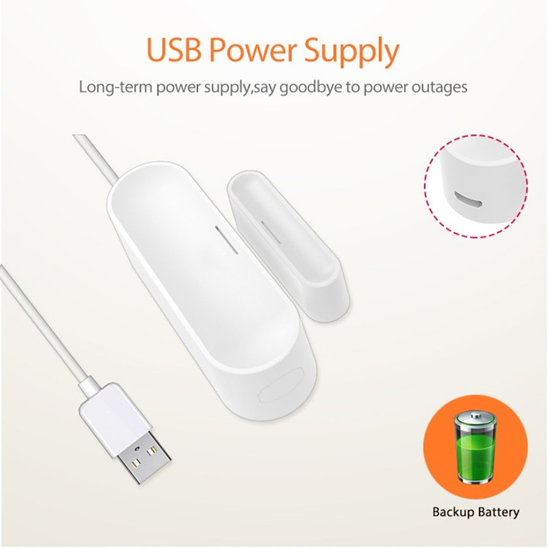 NEO NASDS07W Wireless Window Door Alarm AntiTheft USB Power Supply
