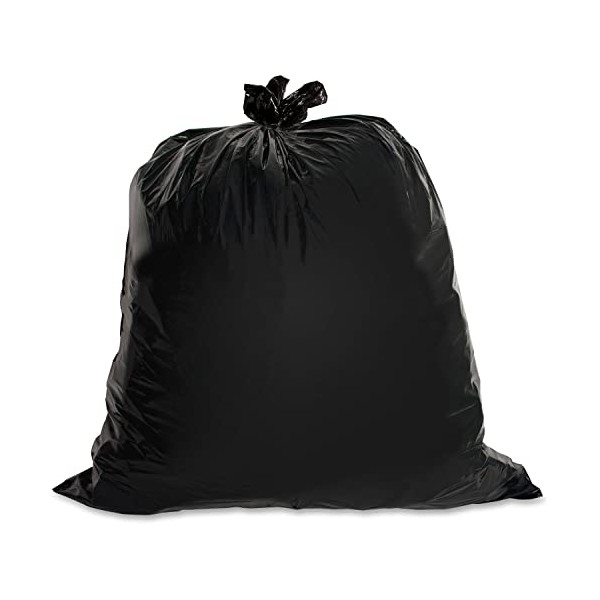 Genuine Joe 01535 Heavy-Duty Trash Bags, 1.5 Mil, 55-60 Gallon, 50/Ct, Black