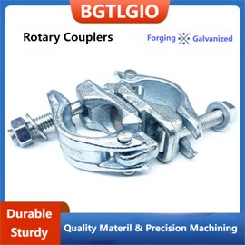 Scaffolding Forged Couplers,Swivel Pipe Clamps For 1.65" to 1.9" (42mm to 48mm) OD Tube,4PACK. (Rotary Couplers)
