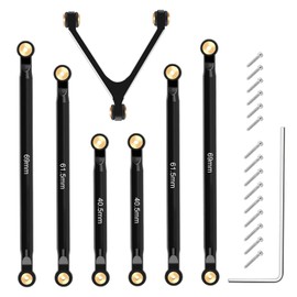 Aimrock Alloy Chassis Suspension Rod Tie Links Set Upgrades for 1/24 Axial SCX24 Deadbolt/B-17 Betty RC Crawler Black