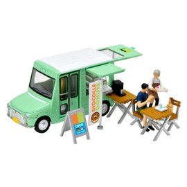 Geocore 64# Car Snap 24a Donut Shop ABS Plastic PVC Doll & Accessories Set + 1/64 Scale Diecast Mini Car Set