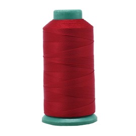 Mandala Crafts Bonded Nylon Thread Red Heavy Duty Sewing Threads - 1500 YDs Size 69 210D T70 Tex 70 Thread for Leather Jeans Weaving Outdoor Marine Upholstery Threads