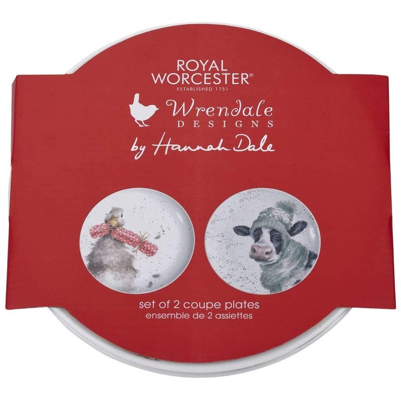 Royal Worcester Wrendale Designs- 6.5 Inch Coupe Plates (Set of