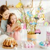WEINIBAO Wooden Easter Pendants, Pack of 24 Wooden Easter Pendants,