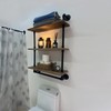 ROGMARS Industrial Pipe Shelving Bathroom Shelves with Towel bar, 24