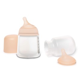 Suavinex, Zero Zero Baby Bottle Anti-Colic Baby Bottle 180ml with Adjustable Flow Teat + Adjustable Flow Teat + Adjustable Flow Teat + Refill Bag