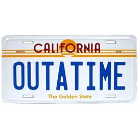 Outatime | | Delorean Metal Embossed License Plate