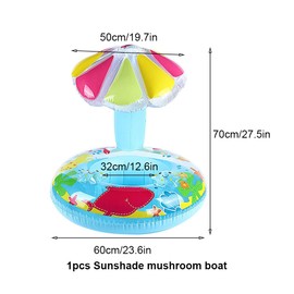 ZOOMPIL Baby Swimming Ring, Inflatable Toddler Float with Seat for 1-5 Years Old