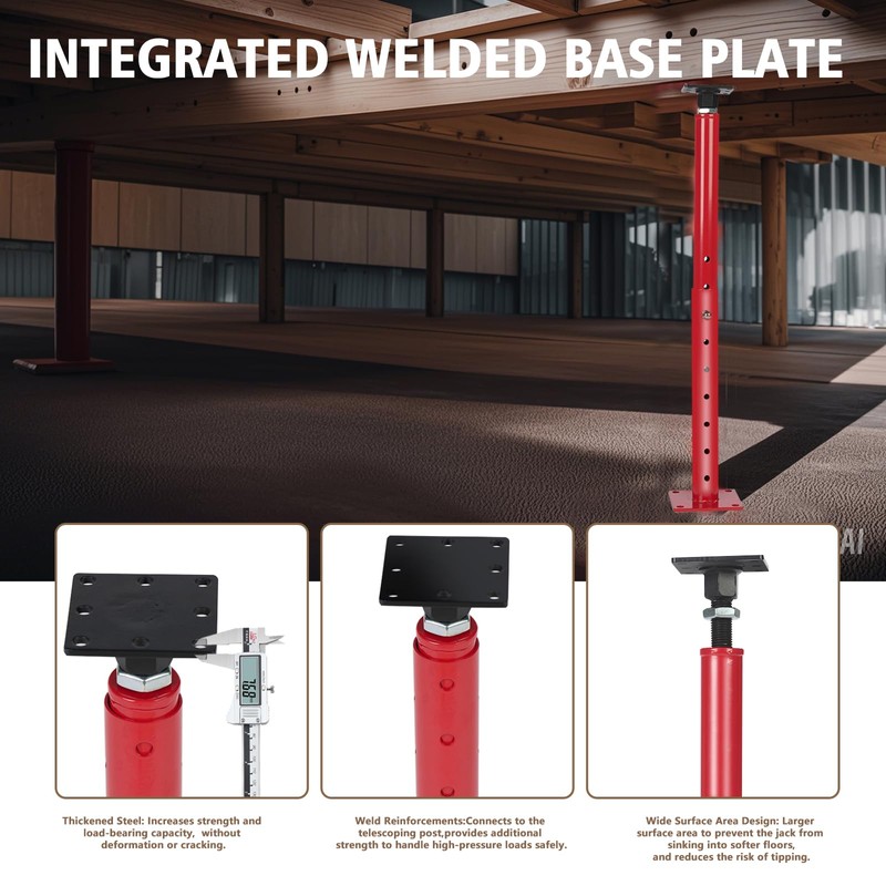 TOPTGO Floor Joist Jack, 19"- 36"(1'7"-3) Height Range Adjustable Floor