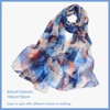 GWAWG Summer Scarf Women's Thin Chiffon Scarf, Leaf Blue