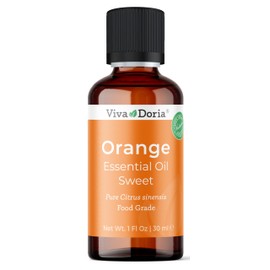 Viva Doria 100% Pure Sweet Orange Essential Oil, Undiluted, Food Grade, USA Orange Oil, 30 mL (1 Fl Oz)