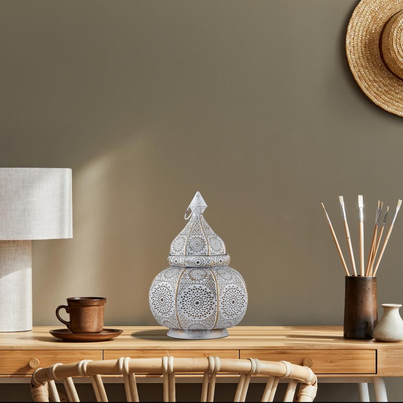 Marrakech Lamp and Lantern in One Metal 30 cm Large