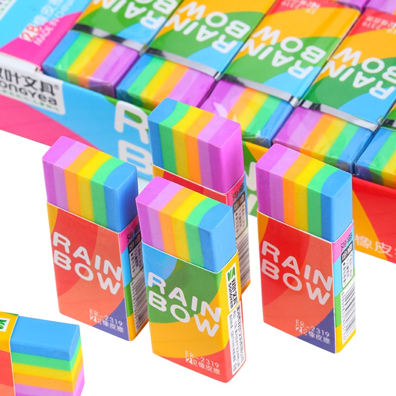 30 Pieces 2B Eraser Rainbow Mini Eraser for Children Soft