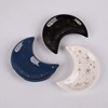 AIMALL Modern Ceramic Moon-Shaped Jewelry Dish Tray, Decorative Mini Display