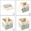 PRANDOM Large Foldable Cube Storage Bins 13x13 inch [4-Pack] Fabric