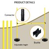 Voodans Adjustable Height Agility Hurdle Set Multi-Function Soccer Trainning Pole