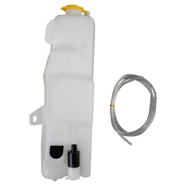 TRQ Windshield Washer Reservoir Assembly with Pump Level Sensor Hose Cap Compatible with 06-08 Dodge Ram 1500 Extended Crew Cab 06-09 Ram 2500 06-09 Ram 3500