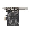 PCIE 1X to 3 Port 1394A Firewire Riser Card Dual