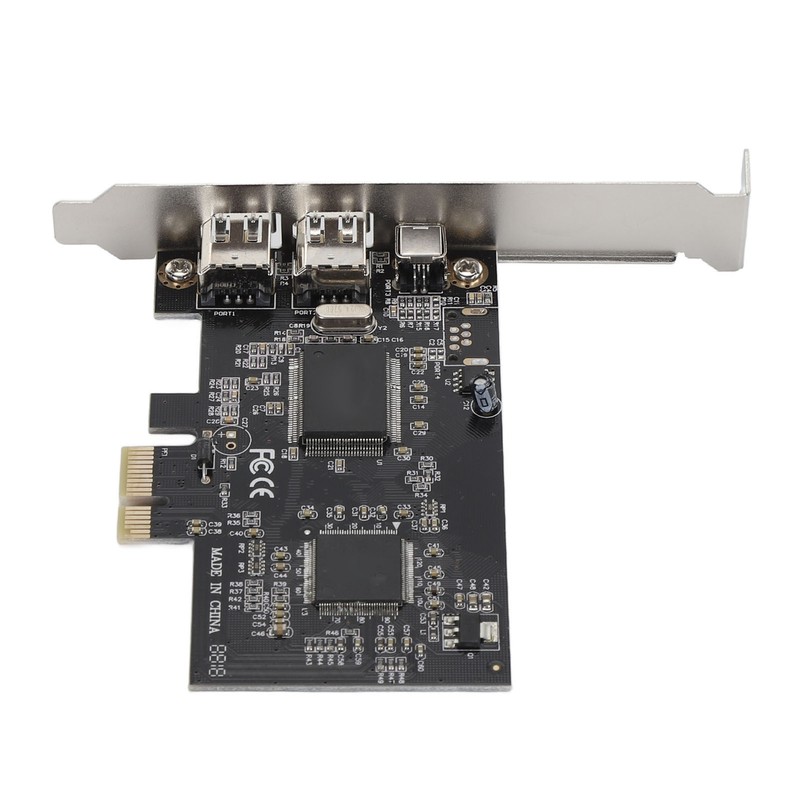 PCIE 1X to 3 Port 1394A Firewire Riser Card Dual