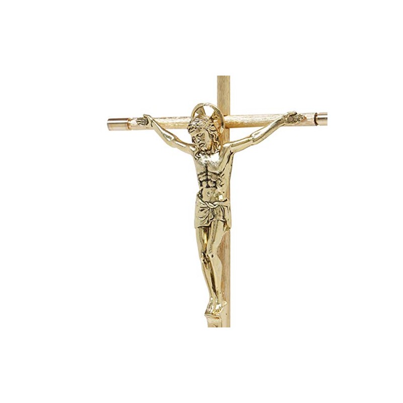 Jorvina Cruces/Cristo No.16 Dorado con Aureola