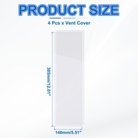 PATIKIL PET Vent Covers 12"x6", 2 Pcs Floor Wall Air Registers Cover Vent Blocker for Floor RV HVAC Fireplace Furnace Air Registers, Clear
