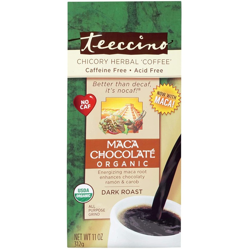 Teeccino Chicory Coffee Alternative – Maca Chocolaté – Ground Herbal